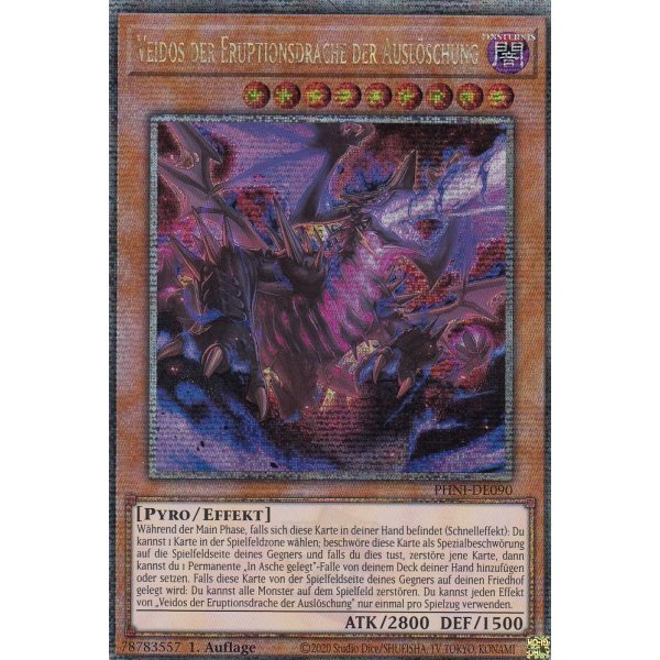 Veidos der Eruptionsdrache der Ausl&ouml;schung (Quarter Century Secret Rare) PHNI-DE090-Quarter-Century-Secret-Rare