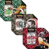 Alle 3 Pokemon Paldean Fates Tin Boxen Gro&szlig; (englisch)