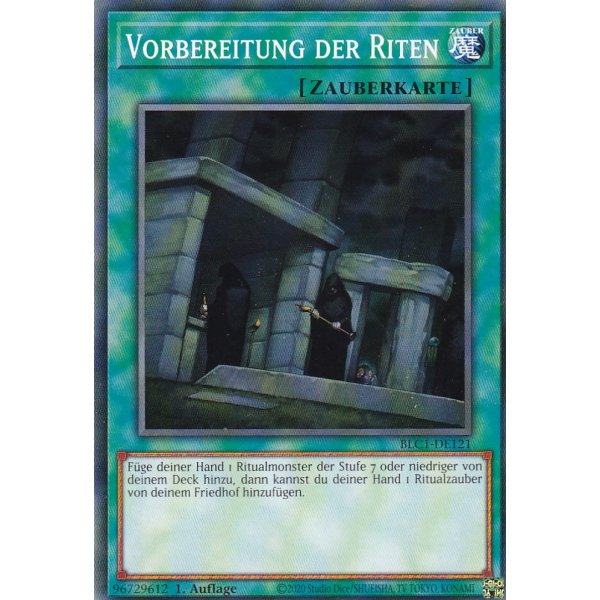 Vorbereitung der Riten BLC1-DE121