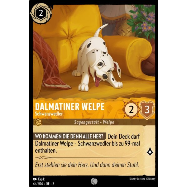 Dalmatiner Welpe - Schwanzwedler 3INK-004b