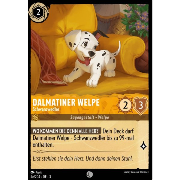 Dalmatiner Welpe - Schwanzwedler 3INK-004c