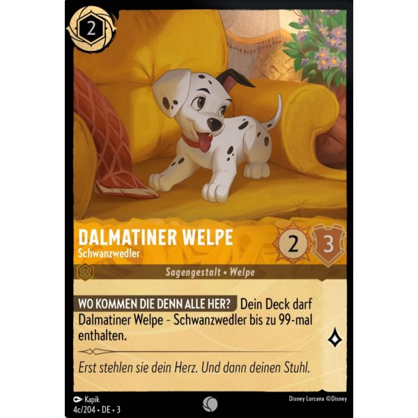 Dalmatiner Welpe - Schwanzwedler 3INK-004c-Holo