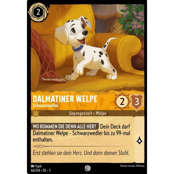 Dalmatiner Welpe - Schwanzwedler 3INK-004d