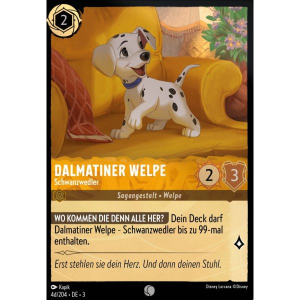 Dalmatiner Welpe - Schwanzwedler 3INK-004d-Holo