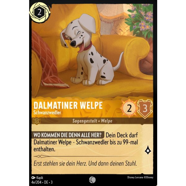 Dalmatiner Welpe - Schwanzwedler 3INK-004e-Holo