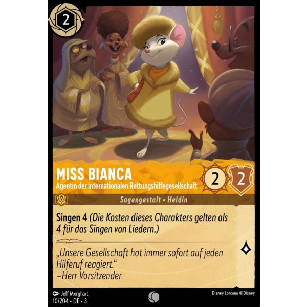 Miss Bianca - Agentin der internationalen Rettungshilfegesellschaft 3INK-010