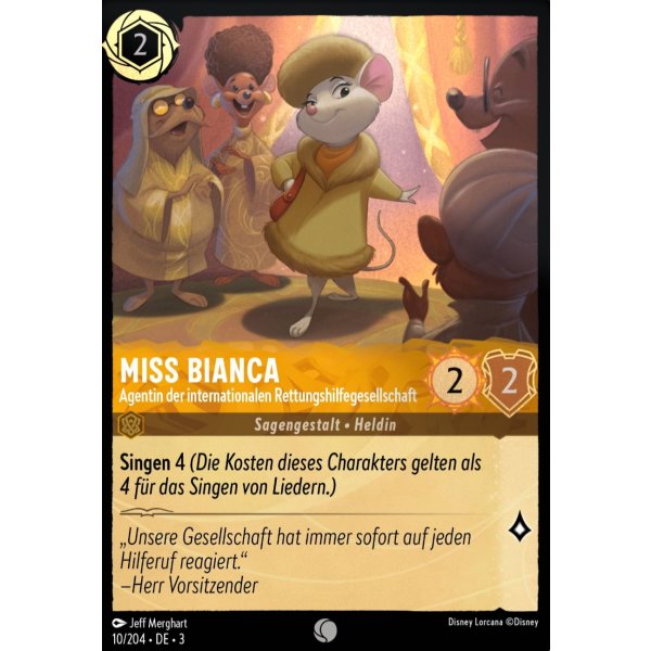 Miss Bianca - Agentin der internationalen Rettungshilfegesellschaft 3INK-010-Holo