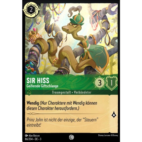 Sir Hiss - Geifende Giftschlang 3INK-086-Holo