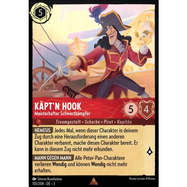 K&auml;pt`n Hook - Meisterhafter Schwertk&auml;mpfer  3INK-105-Holo