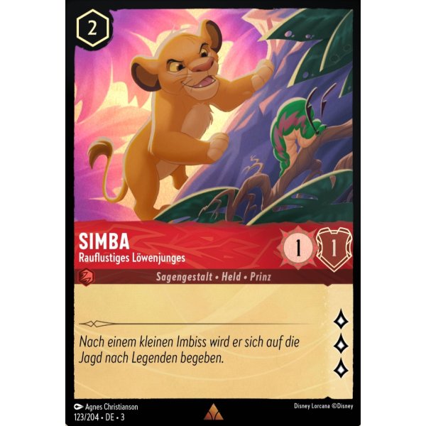 Simba - Rauflustiges L&ouml;wenjunges  3INK-123-Holo