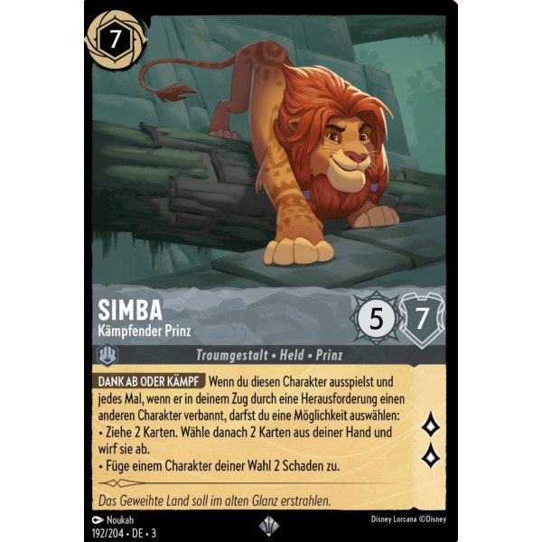 Simba - K&auml;mpfender Prinz  3INK-192