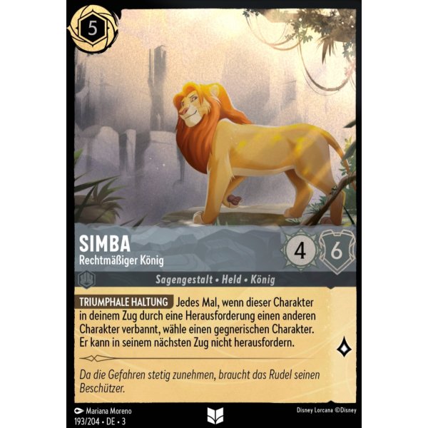 Simba - Rechtm&auml;&szlig;iger K&ouml;nig  3INK-193-Holo