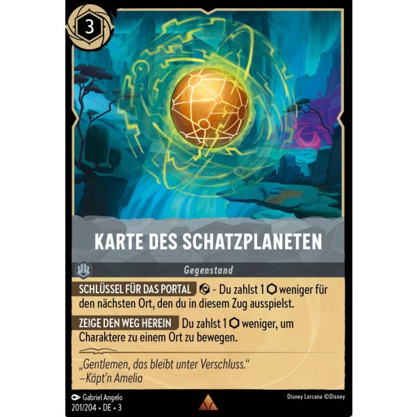Karte des Schatzplaneten  3INK-201