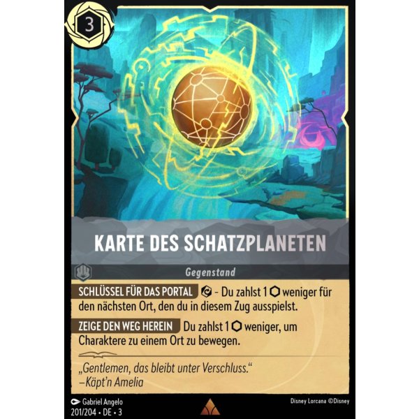 Karte des Schatzplaneten  3INK-201-Holo
