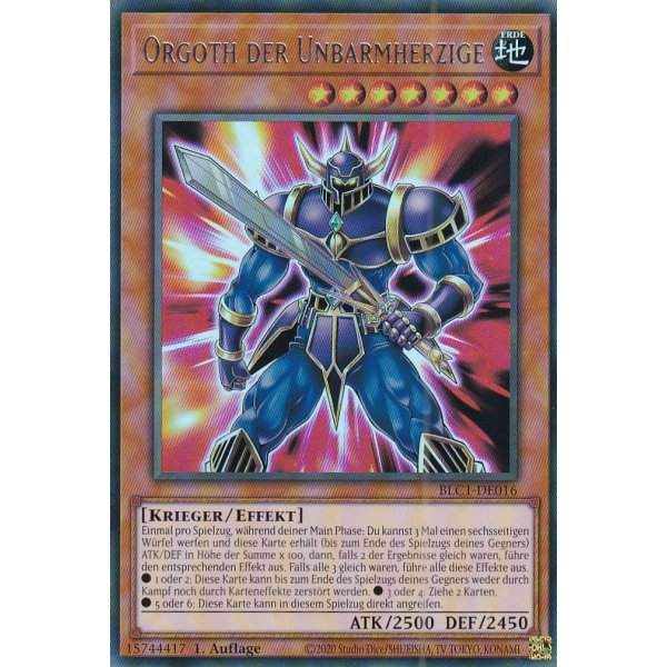 Orgoth der Unbarmherzige BLC1-DE016 (V.2 Silver Ultra Rare)
