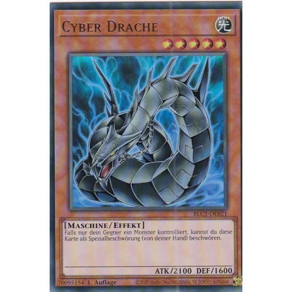 Cyber Drache (alternate art) BLC1-DE021alt (V.1 Gold Ultra Rare)