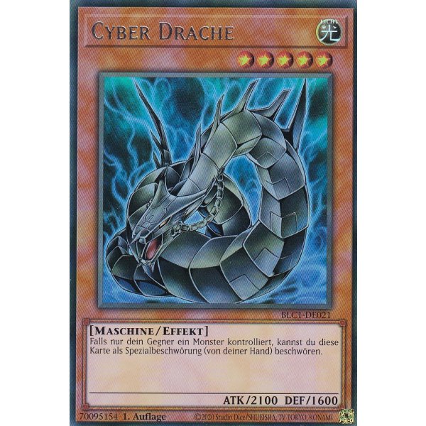Cyber Drache (alternate art) BLC1-DE021alt (V.2 Silver Ultra Rare)