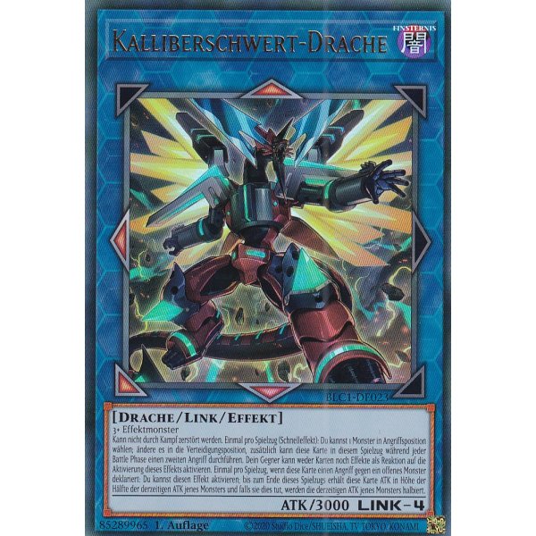 Kalliberschwert-Drache (alternate art) BLC1-DE023alt (V.1 Gold Ultra Rare)