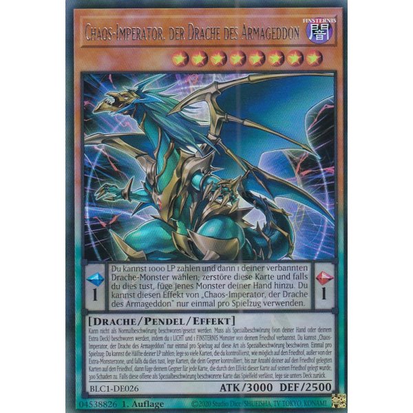 Chaos-Imperator, der Drache des Armageddon BLC1-DE026 (V.2 Silver Ultra Rare)