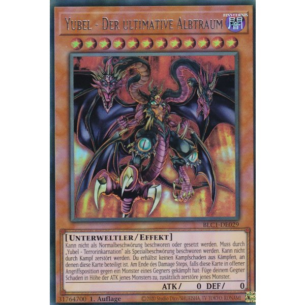 Yubel - Der ultimative Albtraum BLC1-DE029 (V.2 Silver Ultra Rare)