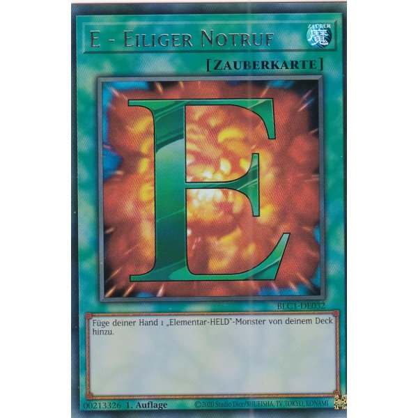 E - Eiliger Notruf BLC1-DE032 (V.2 Silver Ultra Rare)