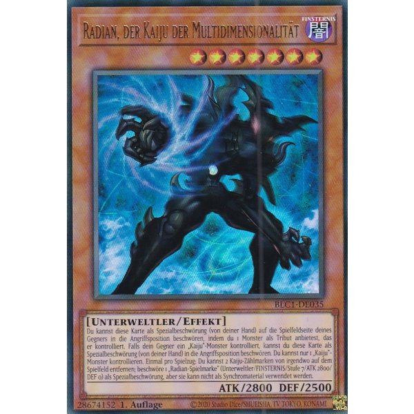 Radian, der Kaiju der Multidimensionalit&auml;t BLC1-DE035 (V.1 Gold Ultra Rare)