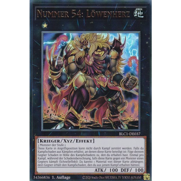 Nummer 54: L&ouml;wenherz BLC1-DE037 (V.1 Gold Ultra Rare)
