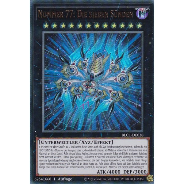 Nummer 77: Die sieben S&uuml;nden BLC1-DE038 (V.1 Gold Ultra Rare)