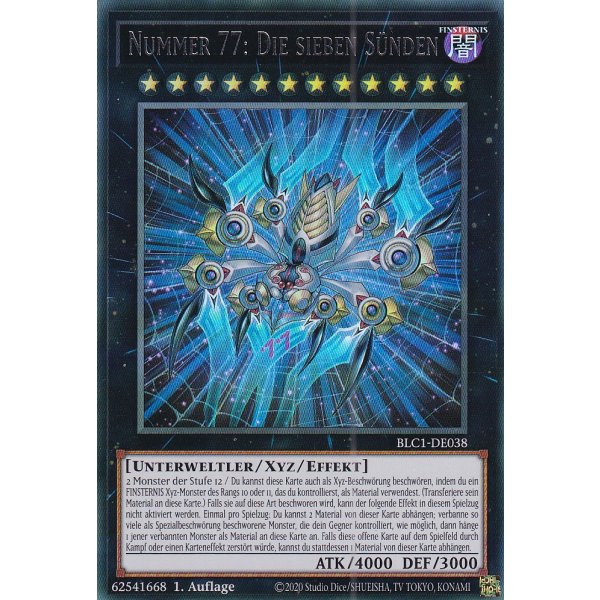 Nummer 77: Die sieben S&uuml;nden BLC1-DE038 (V.2 Silver Ultra Rare)
