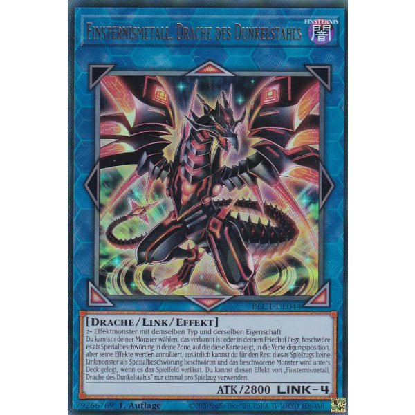 Finsternismetall, Drache des Dunkelstahls BLC1-DE044 (V.1 Gold Ultra Rare)