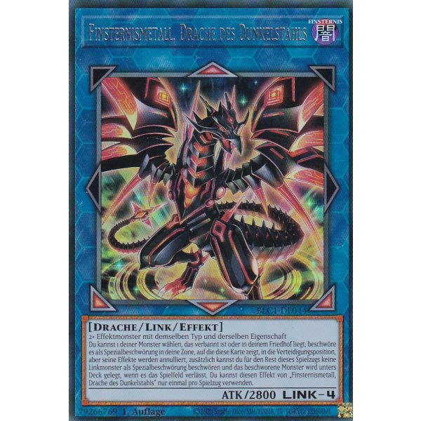 Finsternismetall, Drache des Dunkelstahls BLC1-DE044 (V.2 Silver Ultra Rare)