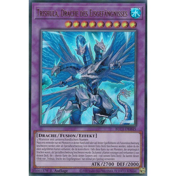 Trishula, Drache des Eisgef&auml;ngnisses BLC1-DE045 (V.1 Gold Ultra Rare)