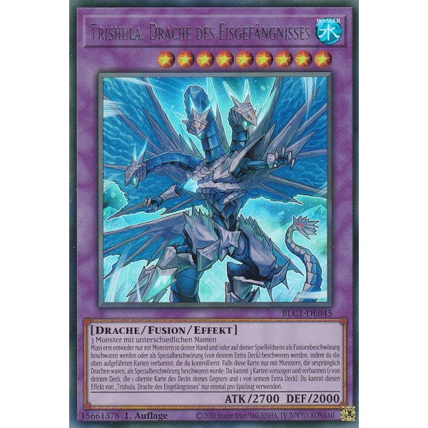 Trishula, Drache des Eisgef&auml;ngnisses BLC1-DE045 (V.2 Silver Ultra Rare)