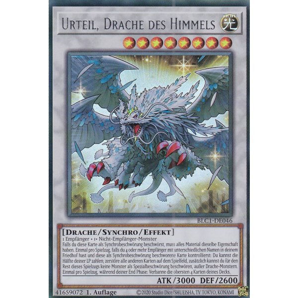 Urteil, Drache des Himmels BLC1-DE046 (V.2 Silver Ultra Rare)