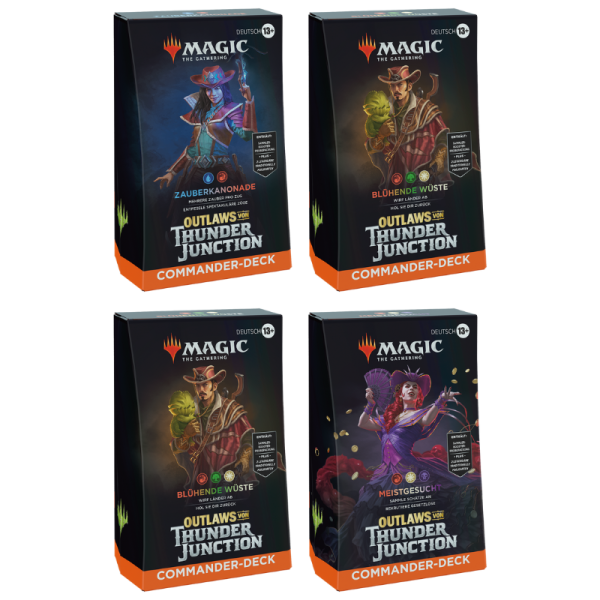 Outlaws von Thunder Junction Commander Decks (alle 4, deutsch)
