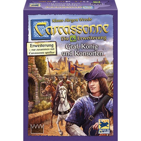 Carcassonne - Graf, K&ouml;nig und Konsorten Die 6. Erweiterung - Brettspiel-Erweiterung