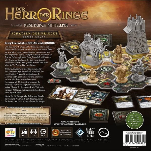 Herr der Ringe Reise durch Mittelerde - Schatten des Krieges - Brettspiel-Erweiterung