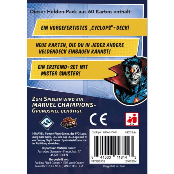 Marvel Champions Das Kartenspiel - Cyclops - Kartenspiel-Erweiterung