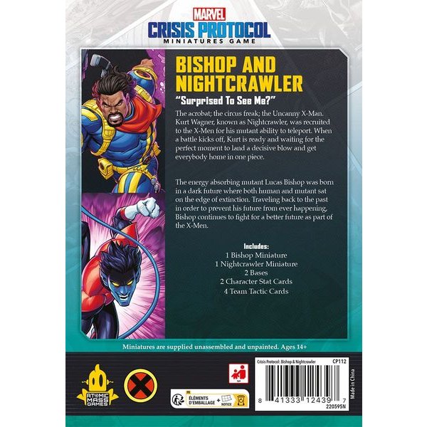 Marvel Crisis Protocol - Bishop &amp; Nightcrawler - Brettspiel-Erweiterung