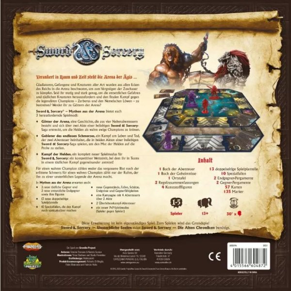 Sword &amp; Sorcery - Mythen aus der Arena - Brettspiel-Erweiterung
