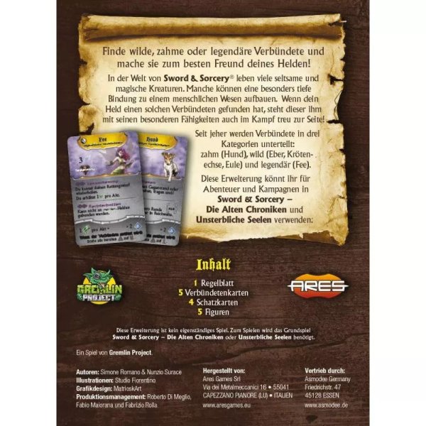 Sword &amp; Sorcery Die Alten Chroniken - Rechtschaffene Verb&uuml;ndete - Brettspiel-Erweiterung