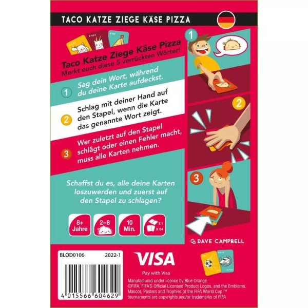 Taco Katze Ziege K&auml;se Pizza (FIFA-Edition) - Kartenspiel