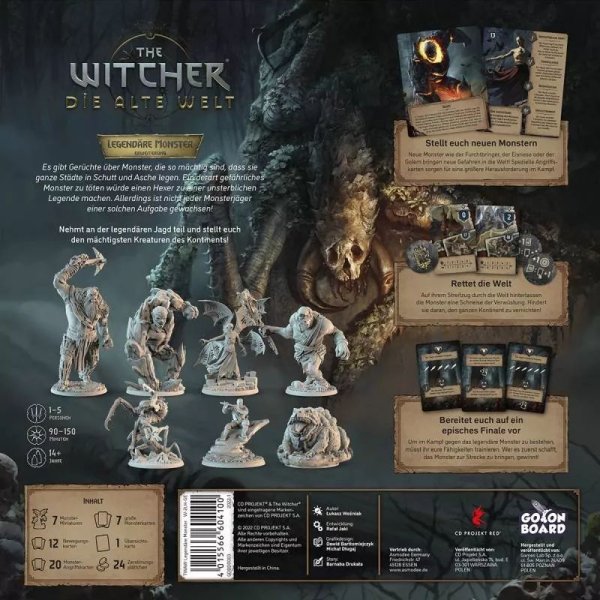 The Witcher Die alte Welt - Legend&auml;re Monster - Brettspiel-Erweiterung