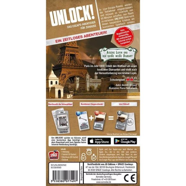 Unlock! Ars&egrave;ne Lupin und der gro&szlig;e wei&szlig;e Diamant - Denkspiel
