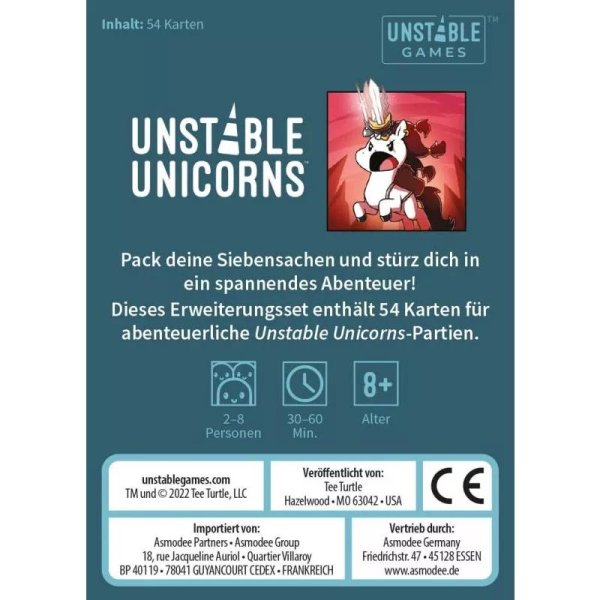 Unstable Unicorns - Abenteuer Erweiterungsset - Kartenspiel-Erweiterung