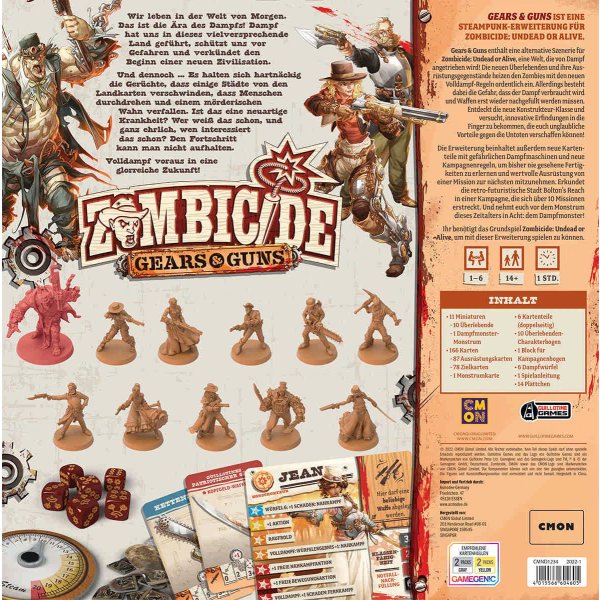 Zombicide Undead or Alive - Gears &amp; Guns - Brettspiel-Erweiterung