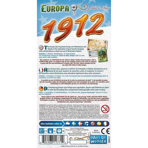 Zug um Zug - Europa 1912 - Brettspiel-Erweiterung