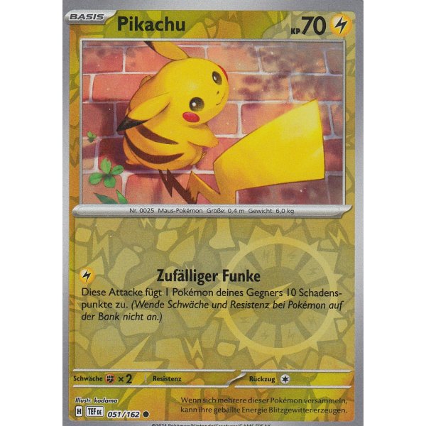 Pikachu 051/162 REVERSE HOLO