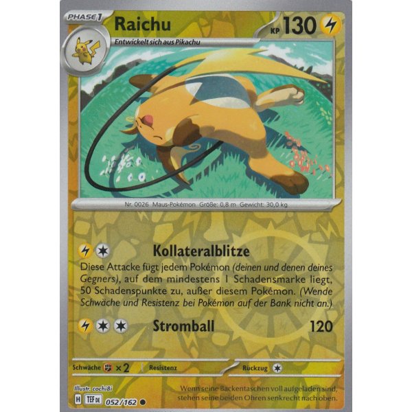 Raichu 052/162 REVERSE HOLO