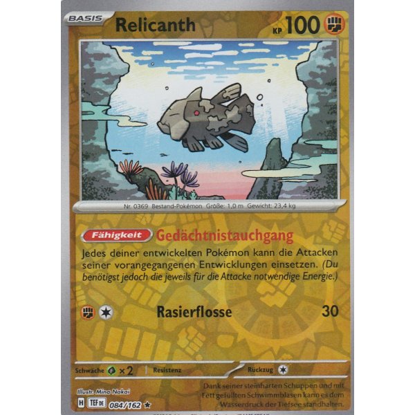 Relicanth 084/162 Holo REVERSE HOLO